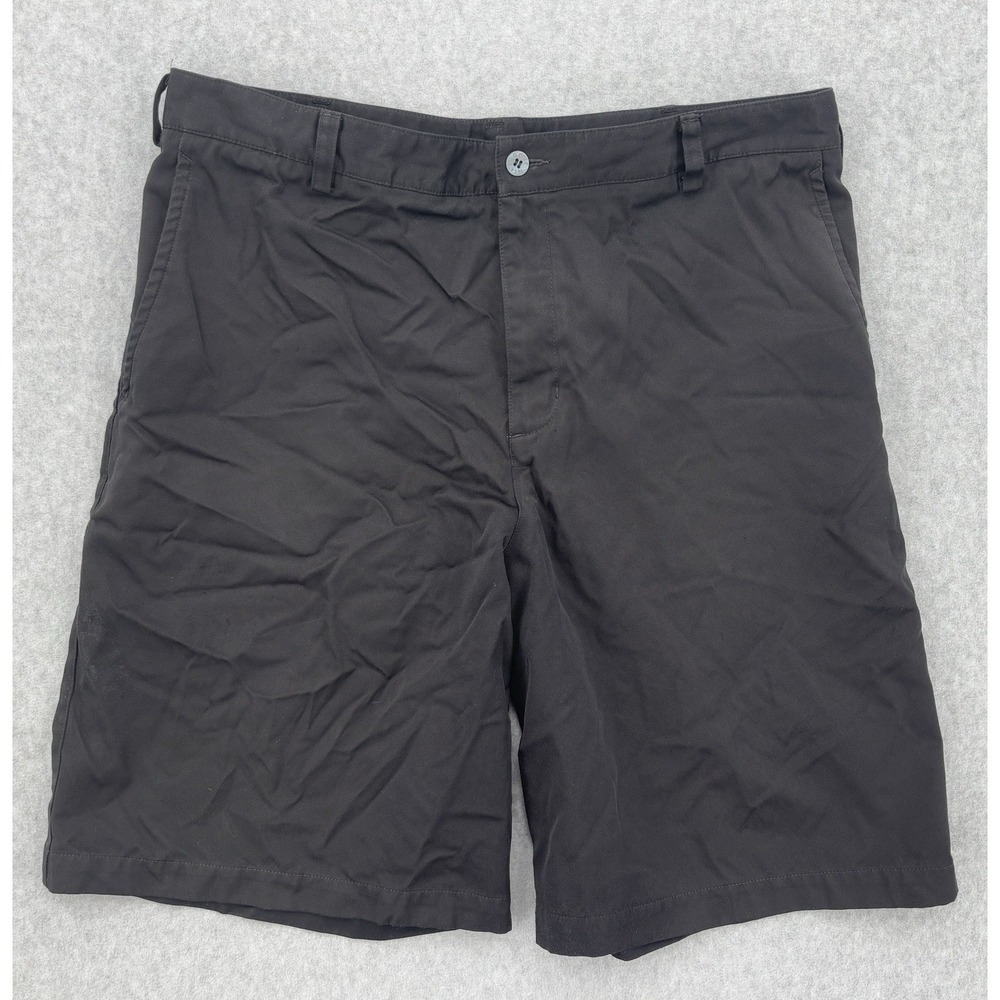 Nike Golf Dri-FIT Shorts Black Size 35 Flat Front Performance Golf Shorts